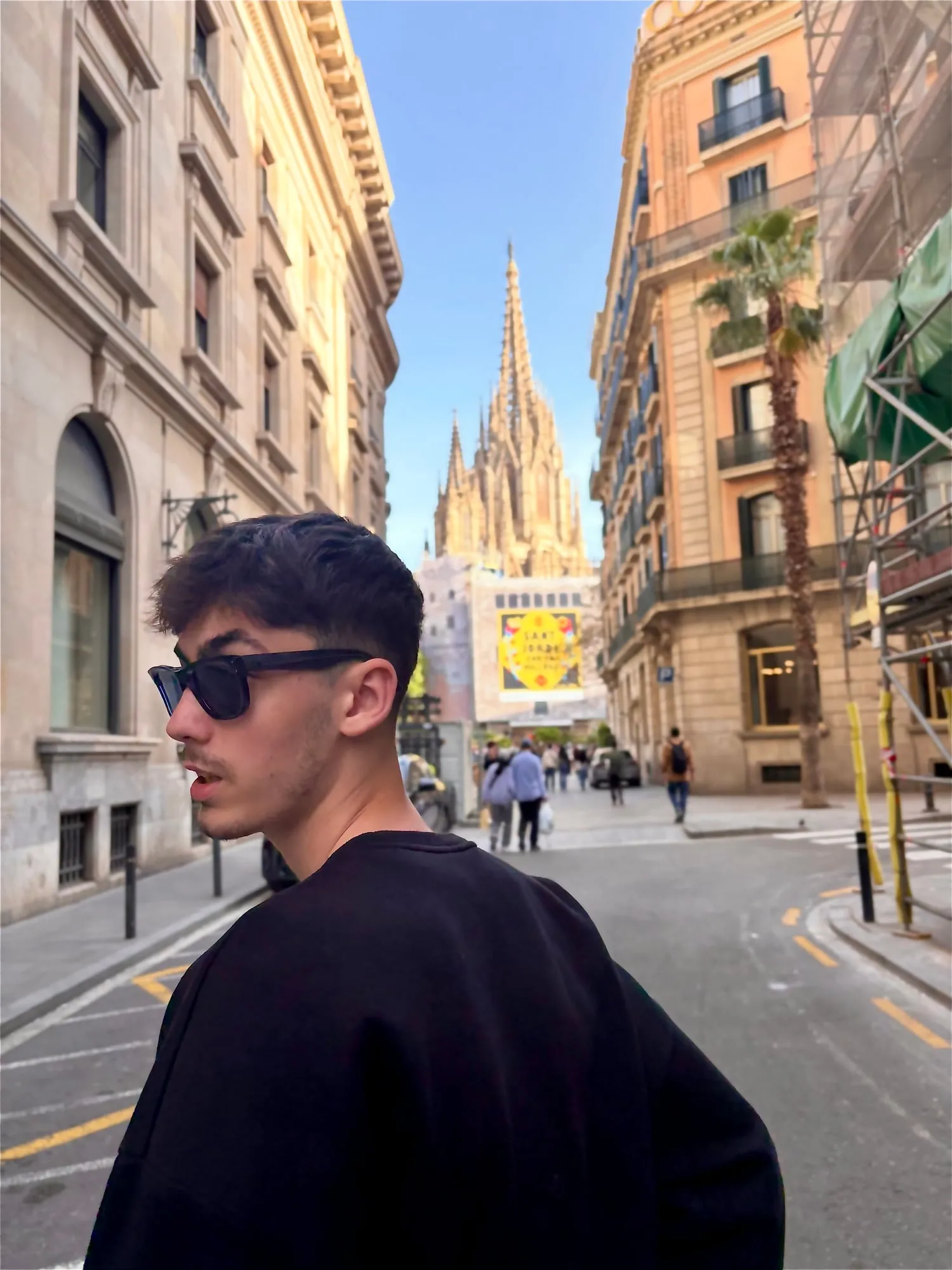 Duha on a street in Barcelona
