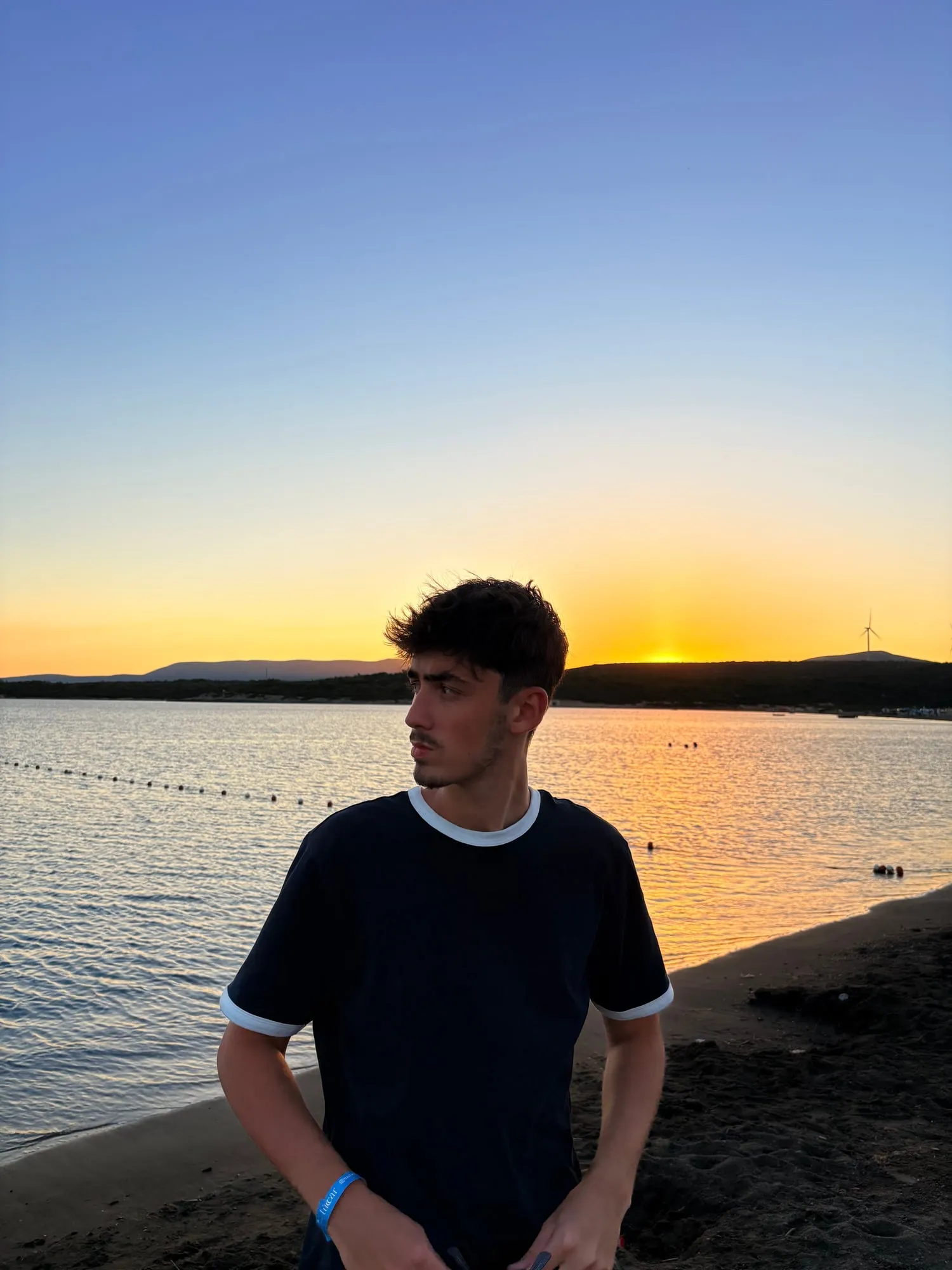 Duha on the beach at sunset